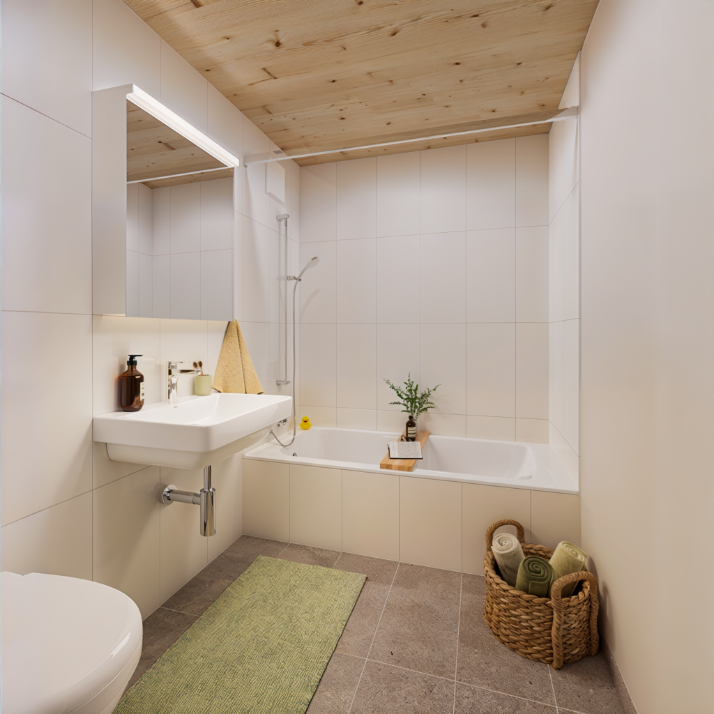 Badezimmer mit Badewanne